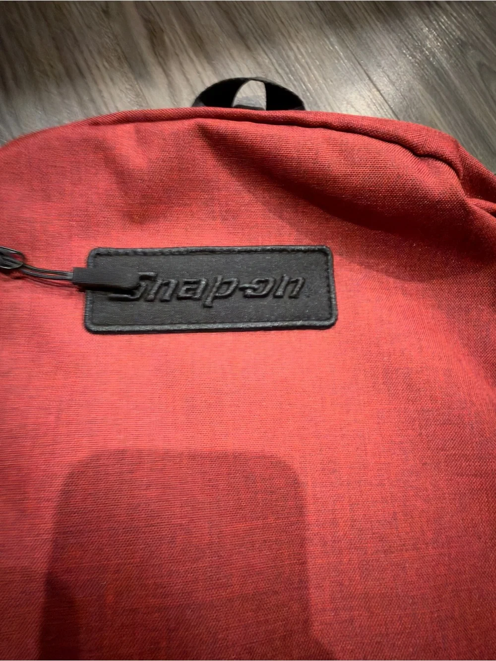 Red Snap-On backpack. Tools storage. School work.